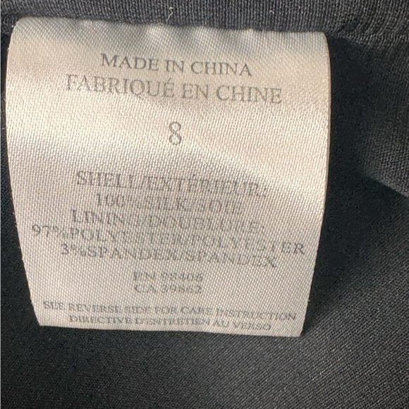 Theory Black Sorcha Silk Shift Dress Size 8 - Picture 11 of 11